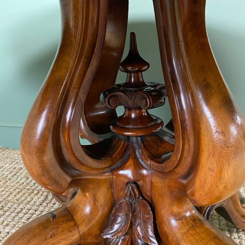 fig 1. Spectacular Figured Walnut Victorian Oval Antique Dining Table