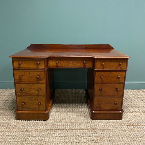 Quality Victorian Mahogany Antique Pedestal Desk