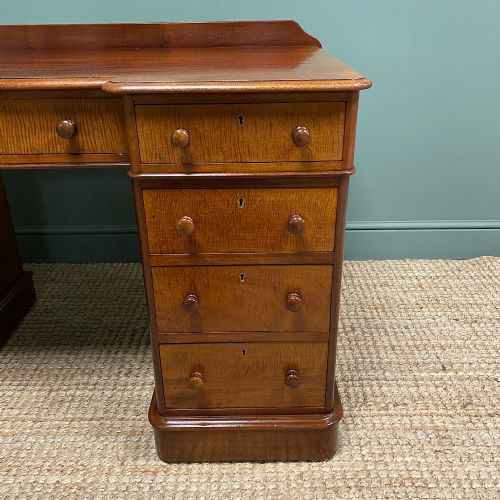 fig 3. Quality Victorian Mahogany Antique Pedestal Desk