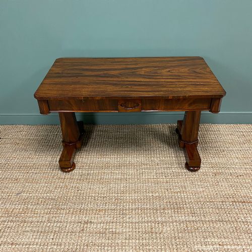 Beautiful Large Victorian Antique Rosewood Writing Table
