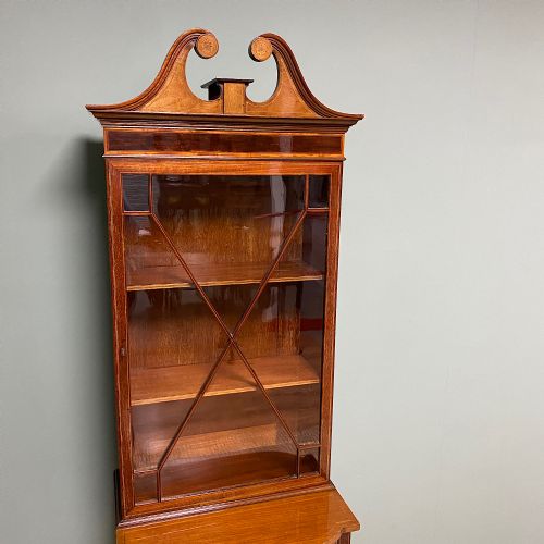 fig 2. Quality Tall Slim Mahogany Victorian Antique Bookcase