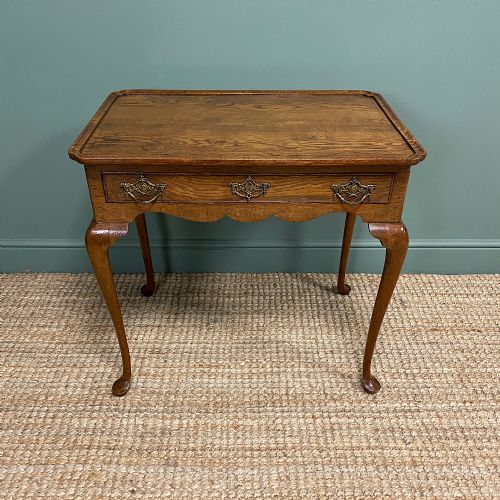 Victorian Oak Antique Silver Table