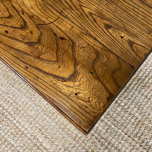 fig 1. 19th Century Elm and Cherry Antique Coffee Table