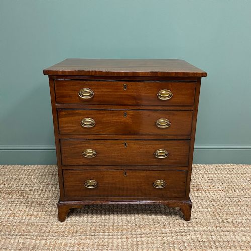 Small Georgian Mahogany Antique Chest of Drawers
