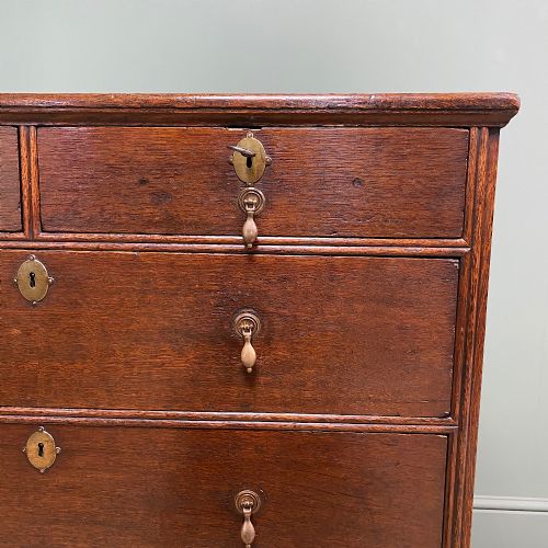 fig 1. Early 18th Century Country House Antique Oak Chest Of Drawers