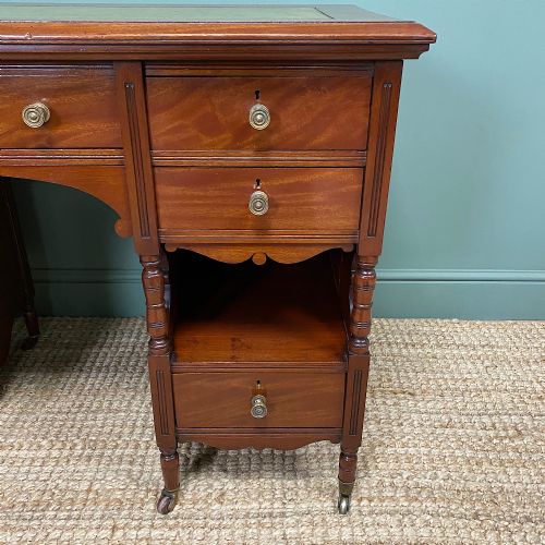fig 1. Small Victorian Walnut Antique Writing Desk