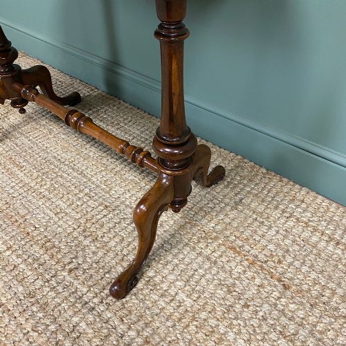 VICTORIAN ROSEWOOD ANTIQUE WRITING TABLE - ADDITIONAL PHOTO 3
