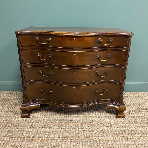 Victorian Mahogany Serpentine Front Antique Chest of Drawers