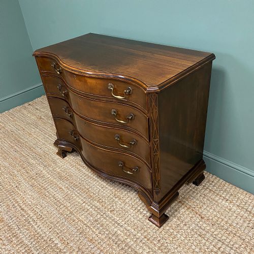 fig 2. Victorian Mahogany Serpentine Front Antique Chest of Drawers