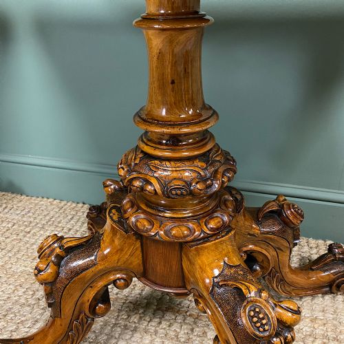 fig 3. Stunning Pair of Victorian Walnut Antique Card Tables