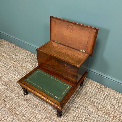 fig 1. Victorian Mahogany Antique Library Steps