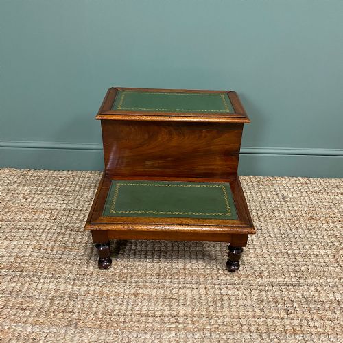 fig 3. Victorian Mahogany Antique Library Steps