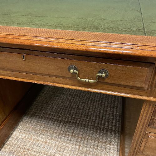 fig 1. Superb Quality Large Edwardian Walnut Antique Office Desk