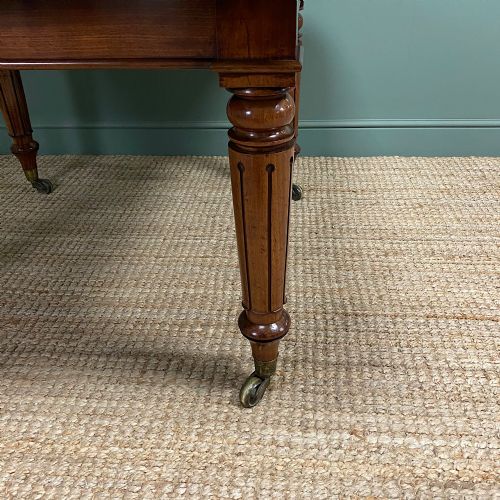 fig 2. Large Victorian Figured Mahogany Antique Wind Out Dining Table