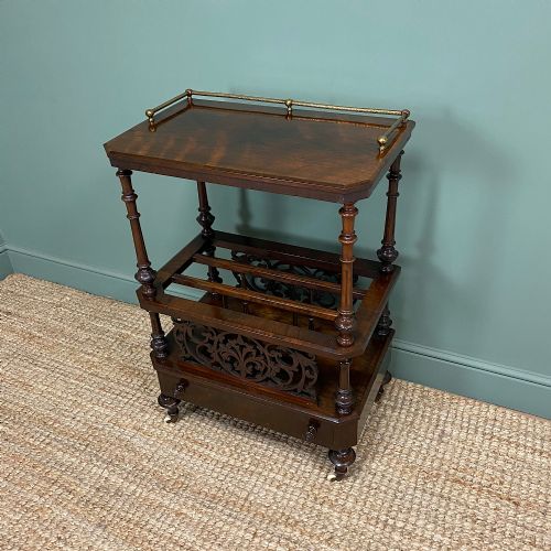 fig 2. Victorian Rosewood Antique Canterbury