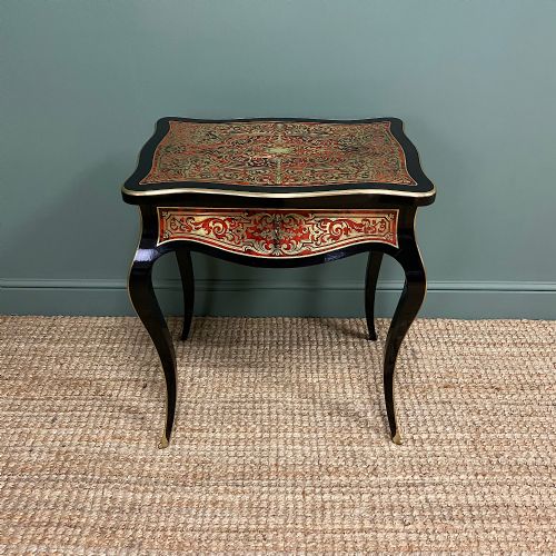 Small 19th Century Antique Boulle Work Table
