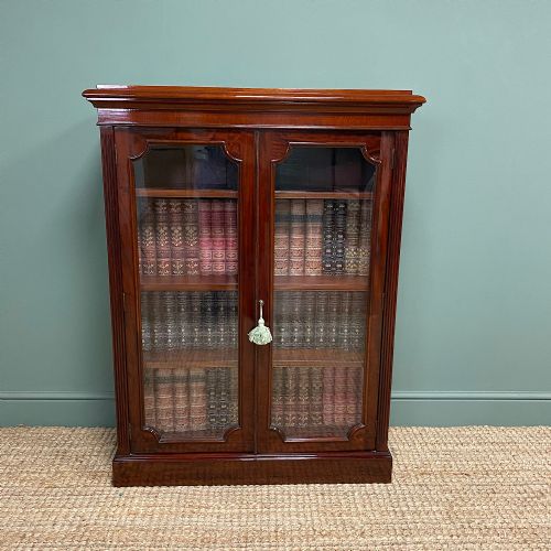 Stunning Quality Victorian Glazed Mahogany Bookcase