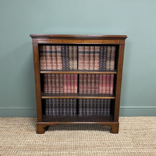 Fine Quality Victorian Mahogany Antique Open Bookcase