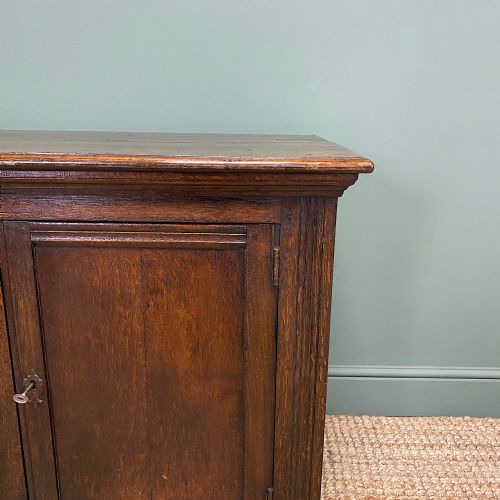 fig 1. Quality Victorian Solid Oak Antique Cupboard