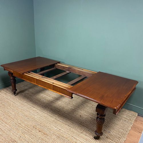 fig 1. Beautifully Figured Victorian Mahogany Antique Dining Table