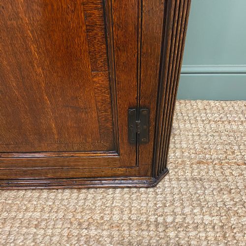 fig 1. Wall Hanging Georgian Oak Antique Corner Cabinet