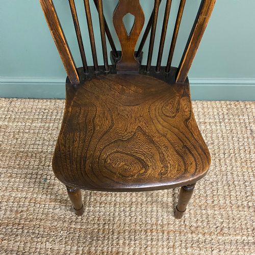 fig 1. Four Country House Kitchen Elm Antique Chairs