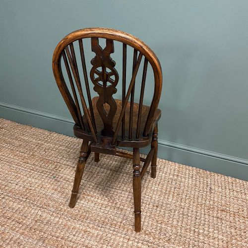 fig 2. Four Country House Kitchen Elm Antique Chairs