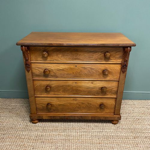 fig 3. Quality Victorian Antique Mahogany Chest of Drawers