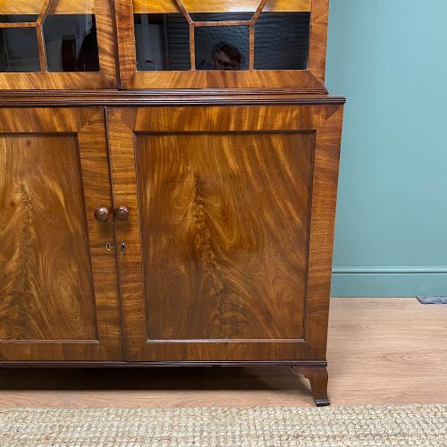 fig 1. Large Georgian Mahogany Antique Glazed Cabinet
