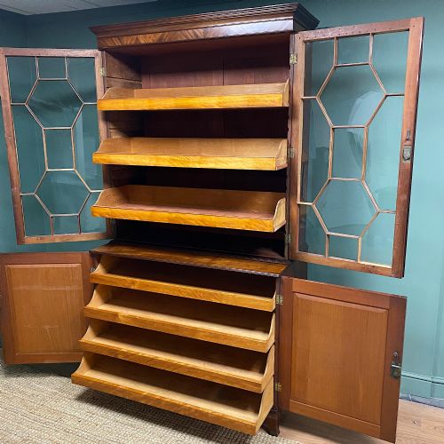 fig 2. Large Georgian Mahogany Antique Glazed Cabinet