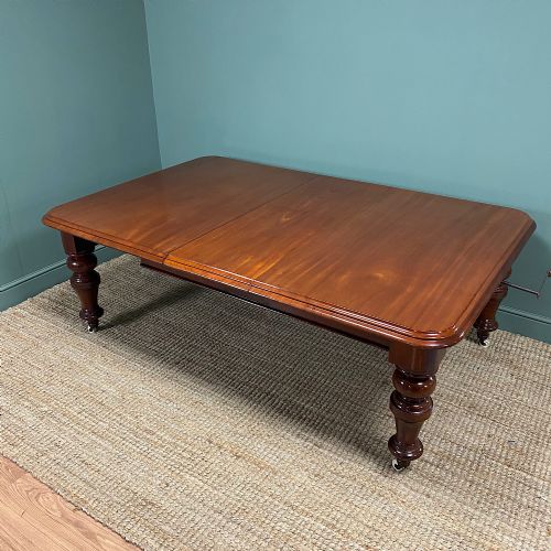 fig 1. Quality Victorian Mahogany Antique Wind Out Extending Dining Table