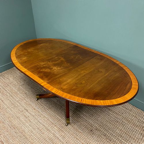 fig 1. Spectacular Large Edwardian Figured Mahogany Antique Dining Table