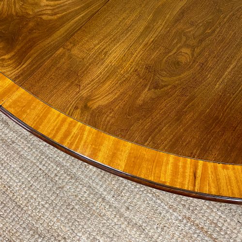 fig 2. Spectacular Large Edwardian Figured Mahogany Antique Dining Table