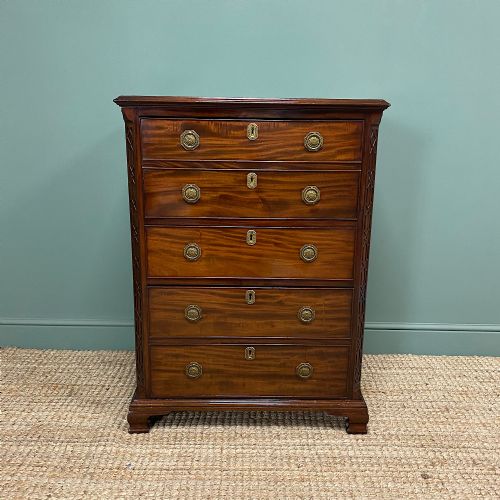 Quality Edwardian Mahogany Secretaire Chest