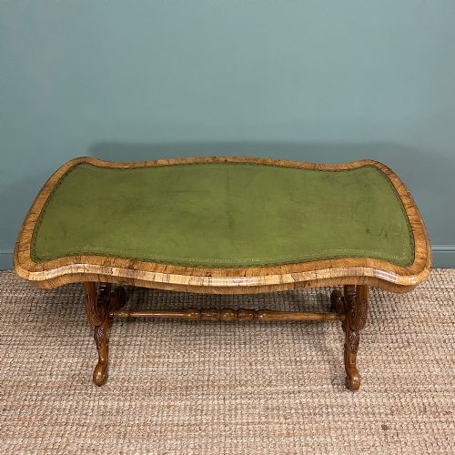 fig 3. Victorian Golden Rosewood Antique Writing Table