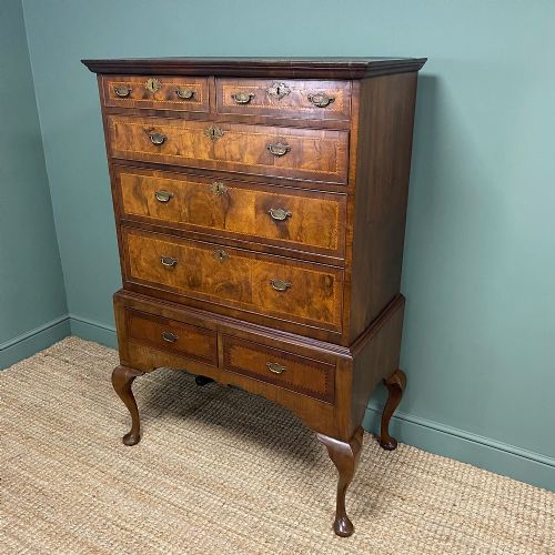 fig 1. Georgian Antique Walnut Chest on Stand