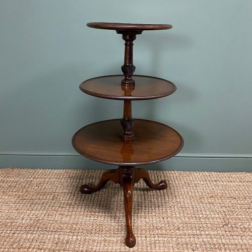 fig 2. Quality Georgian Mahogany Antique Dumb Waiter