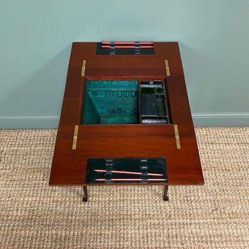 EDWARDIAN MAHOGANY ANTIQUE WORK TABLE - ADDITIONAL PHOTO 3