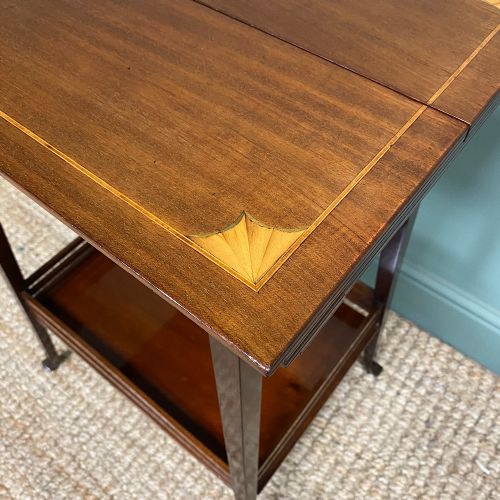 EDWARDIAN MAHOGANY ANTIQUE WORK TABLE - ADDITIONAL PHOTO 4