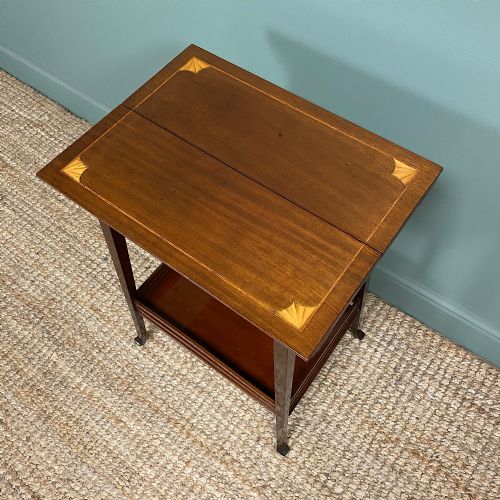 EDWARDIAN MAHOGANY ANTIQUE WORK TABLE - ADDITIONAL PHOTO 5