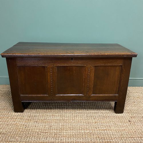 Warm Country Oak Early Eighteenth Century Antique Coffer