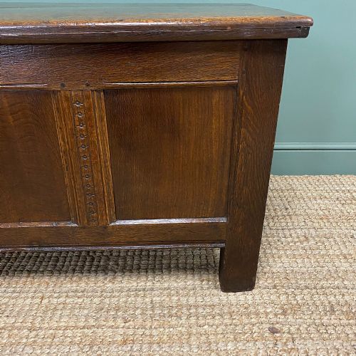 fig 1. Warm Country Oak Early Eighteenth Century Antique Coffer