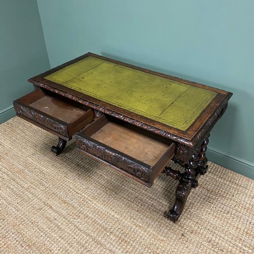 fig 1. Quality Victorian Oak Antique Writing Desk