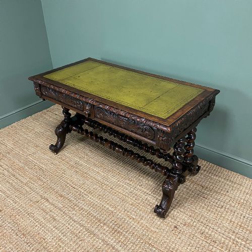 fig 3. Quality Victorian Oak Antique Writing Desk