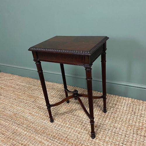 fig 1. Edwardian Mahogany Occasional Antique Lamp Table