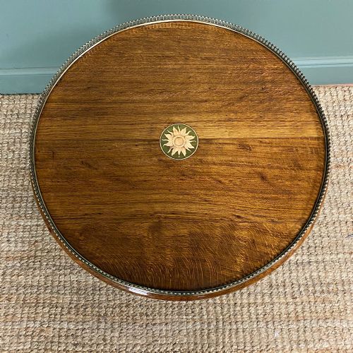 fig 3. Stunning Victorian Oak Antique Coffee Table