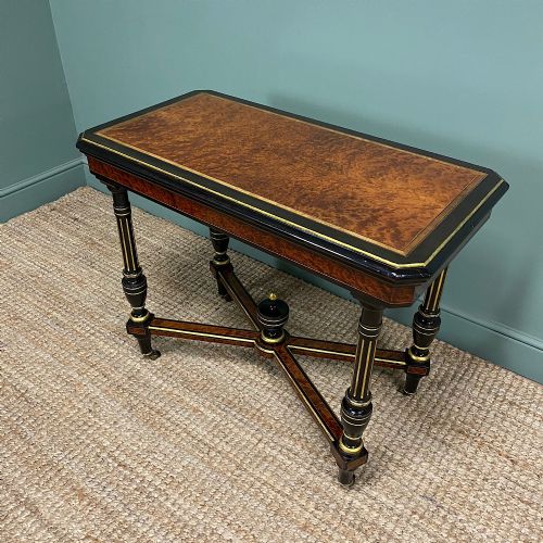fig 1. Spectacular Amboyna Antique Card Table