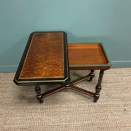 fig 2. Spectacular Amboyna Antique Card Table