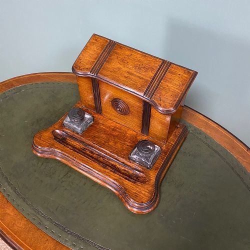 fig 1. Victorian Oak Desktop Stationary Box