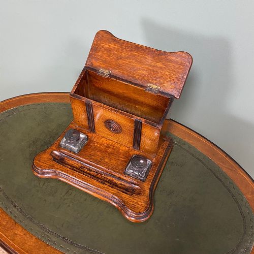 fig 2. Victorian Oak Desktop Stationary Box